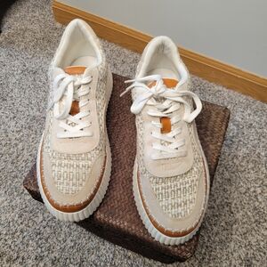 Coconuts by Matisse Woven Cream and Tan Casual Sneakers 9.5M